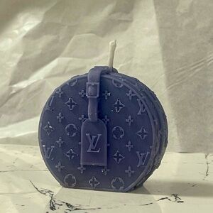 Violet Circular Luxury Candle Purse | Elegant Home Decor